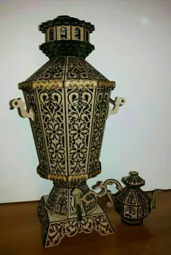 طرح برش لیزر سماور و قوری
