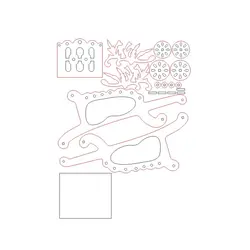 پک طرح برش لیزر سورتمه مناسب کریسمس