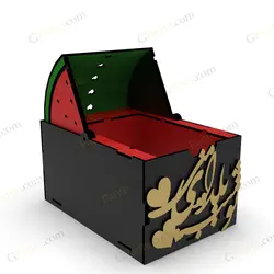 طرح لیزر جعبه هدیه مدل اسلایس مناسب شب یلدا