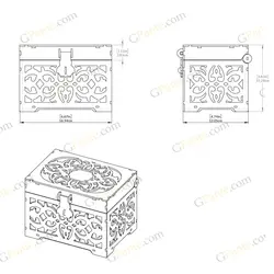 طرح برش لیزر باکس صندوقچه ای سوییت