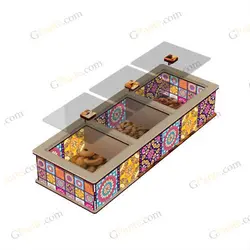 طرح جعبه خشکبار و جای آجیل تریم