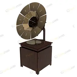طرح باکس هدیه و گل گرامافون