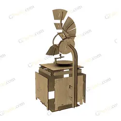 طرح باکس هدیه و گل گرامافون