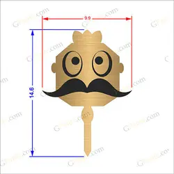 طرح برش لیزری تاپر کیک یلدا مدل اناریا