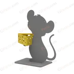 طرح لیزر تندیس موش و پنیر - سال موش