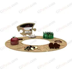 طرح برش لیزر رایگان سفره هفت سین مدل پازل