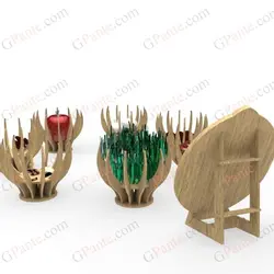 طرح لیزر سفره هفت سین مدل شمشاد