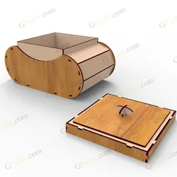 طرح لیزر باکس هدیه فندق