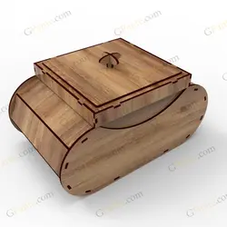 طرح لیزر باکس هدیه فندق