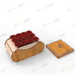 طرح لیزر باکس هدیه فندق