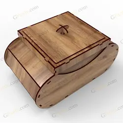 طرح لیزر باکس هدیه فندق