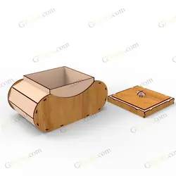 طرح لیزر باکس هدیه فندق