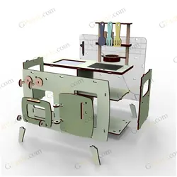 طرح لیزر اسباب بازی اشپز خانه مینی سینک
