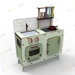 طرح لیزر اسباب بازی اشپز خانه مینی سینک