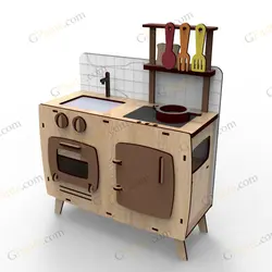 طرح لیزر اسباب بازی اشپز خانه مینی سینک