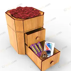 فایل لیزر باکس گل منور