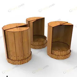 فایل برش لیزر جعبه گل چرخشی شراره