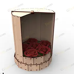 فایل برش لیزر جعبه گل چرخشی شراره