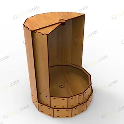 فایل برش لیزر جعبه گل چرخشی شراره
