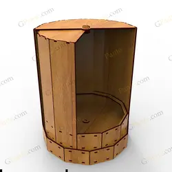 فایل برش لیزر جعبه گل چرخشی شراره