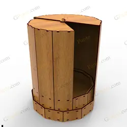 فایل برش لیزر جعبه گل چرخشی شراره