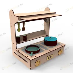 طرح لیزر بازی اجاق گاز اووِِن
