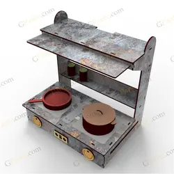طرح لیزر بازی اجاق گاز اووِِن