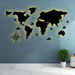 دانلود فایل لیزر وکتور نقشه جهان