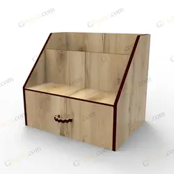 طرح لیزر استند لوازم ارایشی شخصی میپل