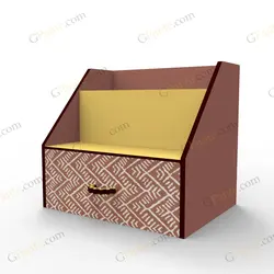 طرح لیزر استند لوازم ارایشی شخصی میپل