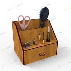 طرح لیزر استند لوازم ارایشی شخصی میپل