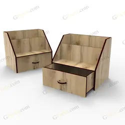 طرح لیزر استند لوازم ارایشی شخصی میپل