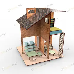 طرح لیزر بازی ماکت خانه فول آپشن