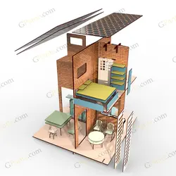 طرح لیزر بازی ماکت خانه فول آپشن