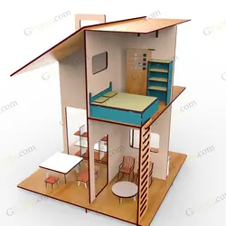 طرح لیزر بازی ماکت خانه فول آپشن