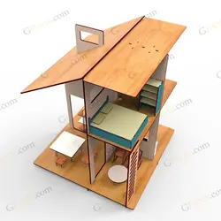 طرح لیزر بازی ماکت خانه فول آپشن