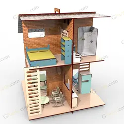 طرح لیزر بازی ماکت خانه فول آپشن