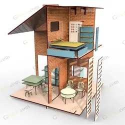 طرح لیزر بازی ماکت خانه فول آپشن