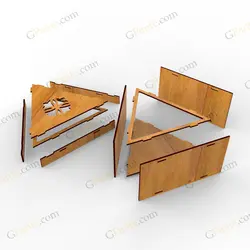 طرح لیزر باکس هدیه برمودا