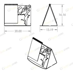 طرح برش لیزر تقویم زوج