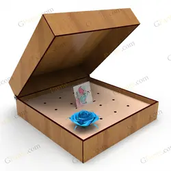 طرح لیزر باکس گل مانی