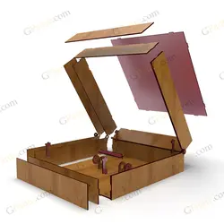 طرح لیزر باکس گل مانی