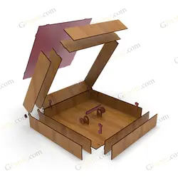 طرح لیزر باکس گل مانی