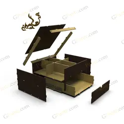 طرح لیزر باکس آجیل مهشید