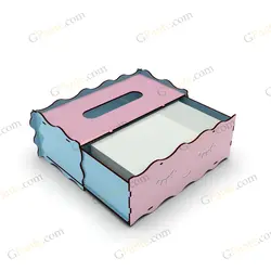 طرح لیزر جعبه دستمال کیت کت ۲۰۰ برگ