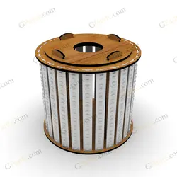 طرح لیزر لامپ دست ساز LED - مدل استوانه 6 پیکسلی