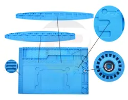 ANTI STATIC NON SLIP MAGNETIC SILICON REPAIR MAT SOLDERING MATTE-505-پد انتی استاتیک ضد لغزش سیلیکونی تعمیرات و لحیم کاری تی ایی 505