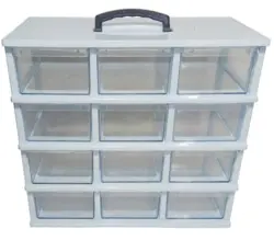 فایل کریستالی بزرگ ایستاده 12 کشو برای ساماندهی فروشگاه