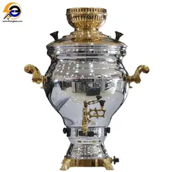 سماور گازی 8.5 لیتری عالی نسب مدل ارس نفیس طلائی