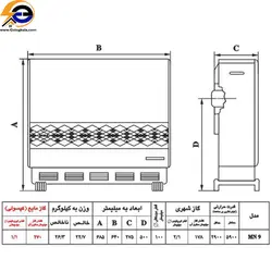 تخفیف ویژه بخاری گازی نیک کالا 9000 مدل ایده آل MN9 - لوازم خانگی گزینگ کالا